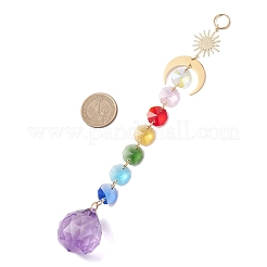 Glass Teardrop Window Hanging Suncatchers&nbsp;HJEW-JM04516