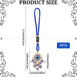 4Pcs Alloy Enamel Pendant Decoration&nbsp;HJEW-CP00031