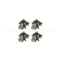 4Pcs Outdoor EDC Tool Brass Parachute Rope European Beads&nbsp;FIND-FG0003-74AS