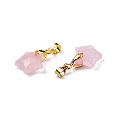 Natural Rose Quartz Charms&nbsp;G-N326-142-09