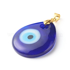 Handmade Lampwork Evil Eye Pendants&nbsp;PALLOY-JF00847-01