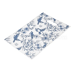 Chinoiserie Floral Printed Plastic Gift Storage Tote Bags&nbsp;PL-CBAAD12-02