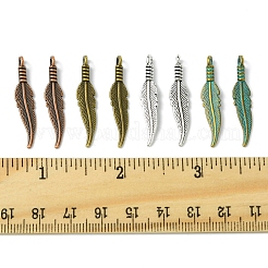 60Pcs 4 Colors Tibetan Style Alloy Pendants&nbsp;TIBEP-FS0001-18