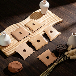6Pcs Wooden Pottery Foot Shaper Tools&nbsp;DIY-UN0008-61