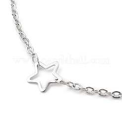 Tarnish Resistant 304 Stainless Steel Cable Chain Anklets&nbsp;AJEW-H104-06P