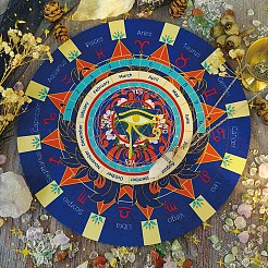 Flat Round Rubber Pendulum Altar Mats&nbsp;PW-WGD34B2-01