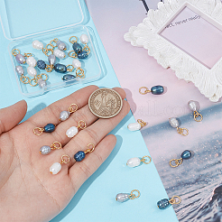 30Pcs 3 Colors Natural Pearl Pendants&nbsp;PALLOY-PH01824