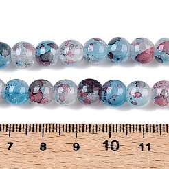 Baking Paint Crackle Glass Bead Strands&nbsp;DGLA-R053-03I-1