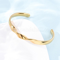 304 Stainless Steel Cuff Bangles for Women&nbsp;BJEW-D361-03G