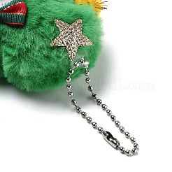 Christmas Theme Cloth Plush Doll Pendant Decorations&nbsp;HJEW-D030-01G