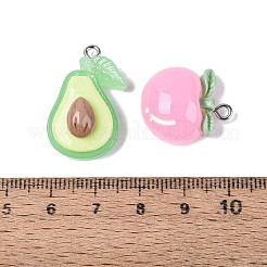 Spray Painted Opaque Resin Pendants&nbsp;RESI-Q232-01