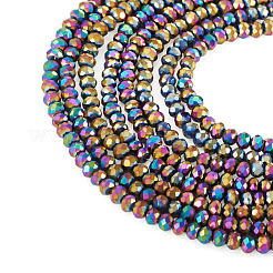 10 Strands Electroplate Transparent Glass Beads Strands&nbsp;EGLA-BW0001-02