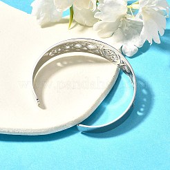 Non-Tarnish 304 Stainless Steel Cuff Bangles&nbsp;BJEW-M234-02P