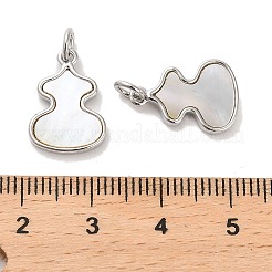 Brass Pave Shell Pendants&nbsp;KK-K365-08C-P