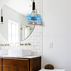 2Pcs 2 Style Mediterranean Style MDF Hanging Plate&nbsp;HJEW-CF0001-08