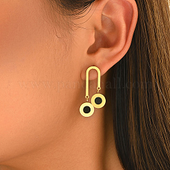 201 Stainless Steel Enamel Stud Dangle Earrings for Women&nbsp;CG3139