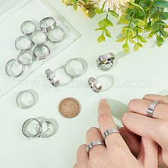 24Pcs 6 Size 304 Stainless Steel Plain Band Rings Set&nbsp;RJEW-UN0002-89