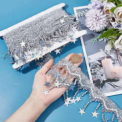4.5M Sparkle Polyester Tassel Lace Trims&nbsp;OCOR-NB0001-68B