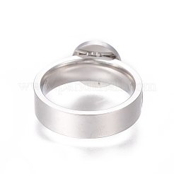 304 Stainless Steel Finger Rings&nbsp;RJEW-F098-03P