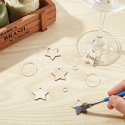DIY Star Wine Glass Charm Tags Making Kit&nbsp;DIY-SC0018-62