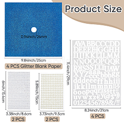 Square EVA Glitter Graduation Cap Topper Stickers Kits&nbsp;DIY-CP0011-31B