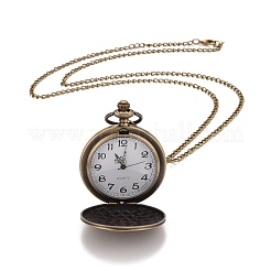 Retro Alloy Flat Round with Triangle Pendant Pocket Watches&nbsp;WACH-I012-07