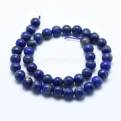 Natural Lapis Lazuli Beads Strands&nbsp;X-G-E483-17-8mm