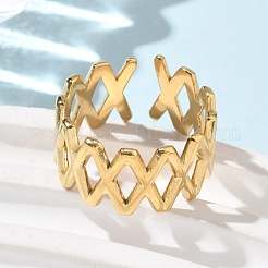 304 Stainless Steel Cuff Rings&nbsp;RJEW-P150-05G