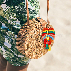 Bohemian Tassel Pendant Decoration&nbsp;KEYC-WH0032-34A