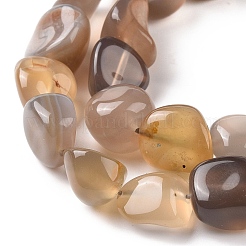 Natural Grey Agate Beads Strands&nbsp;G-A208-03