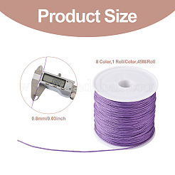 8 Rolls 8 Styles Nylon Braided Cord&nbsp;NWIR-YS0001-03