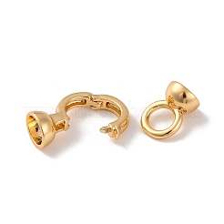 Brass Fold Over Clasps&nbsp;KK-C076-05G