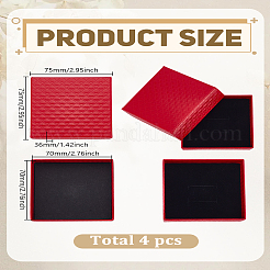 Diamond Textured Cardboard Paper Jewelry Ring Packaging Boxes&nbsp;CON-WH0085-146