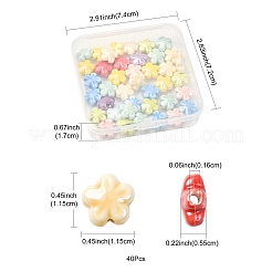40Pcs Glazed Porcelain Beads&nbsp;PORC-FS0001-27