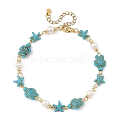 Ocean Starfish Turtle Anklets&nbsp;AJEW-AN00847-01