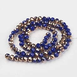 Electroplate Opaque Glass Beads Strands&nbsp;EGLA-A034-P3mm-N19
