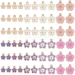 60Pcs 10 Styles Alloy Enamel Pendants&nbsp;ENAM-TA0005-66