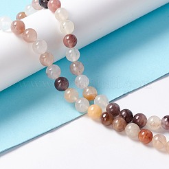Natural Violet Strawberry Quartz Smooth Round Beads Strands&nbsp;G-O029-06B