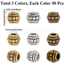 150Pcs 3 Colors Tibetan Silver Beads&nbsp;TIBEB-PA0001-01