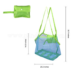2Pcs 2 Colors Portable Nylon Mesh Grocery Bags&nbsp;ABAG-SZ0001-20