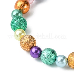Fashion Imitation Acrylic Pearl  Stretchy Bracelets for Kids&nbsp;BJEW-JB01059-09