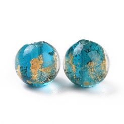 Handmade Gold Foil Glass Beads&nbsp;LAMP-C004-03C