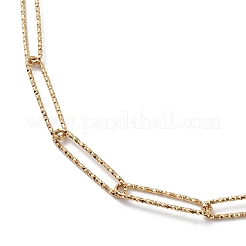 Ion Plating(IP) 304 Stainless Steel Paperclip Chain Necklace for Men Women&nbsp;STAS-B039-01G