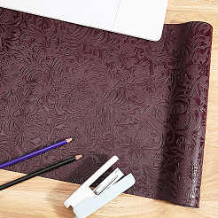 1 Sheet Embossed Flower Pattern Imitation Leather Fabric&nbsp;DIY-CL0002-19B