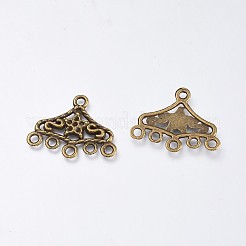 Tibetan Style Alloy Connector Rhinestone Settings&nbsp;PALLOY-F213-04AB-NF