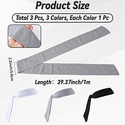 3Pcs 3 Colors Polyester Head Wrap for Exercise&nbsp;AJEW-CN0006-10