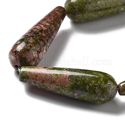 Natural Unakite Beads Strands&nbsp;G-P528-H12-01