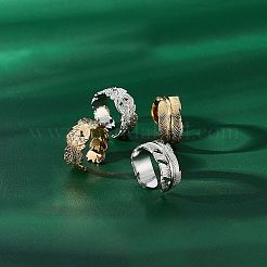 4Pcs 4 Style Ion Plating(IP) 304 Stainless Steel Cuff Rings&nbsp;STAS-UN0032-84