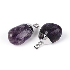 Natural Amethyst Pendants&nbsp;G-N360-05P-03