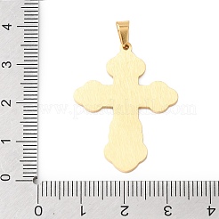 Russian Orthodox Cross 304 Stainless Steel Pendants&nbsp;STAS-D202-01G